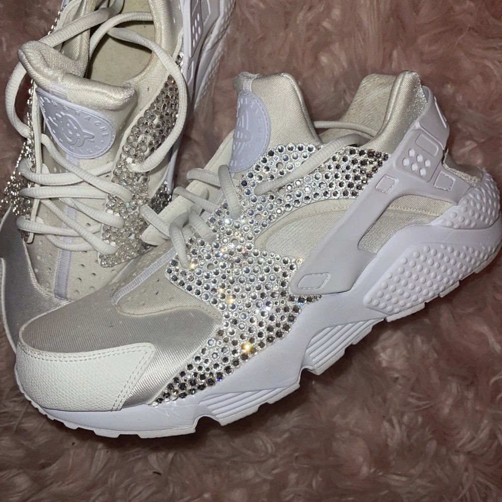 Crystal Bling Swarovski Nike Huaraches Size 10